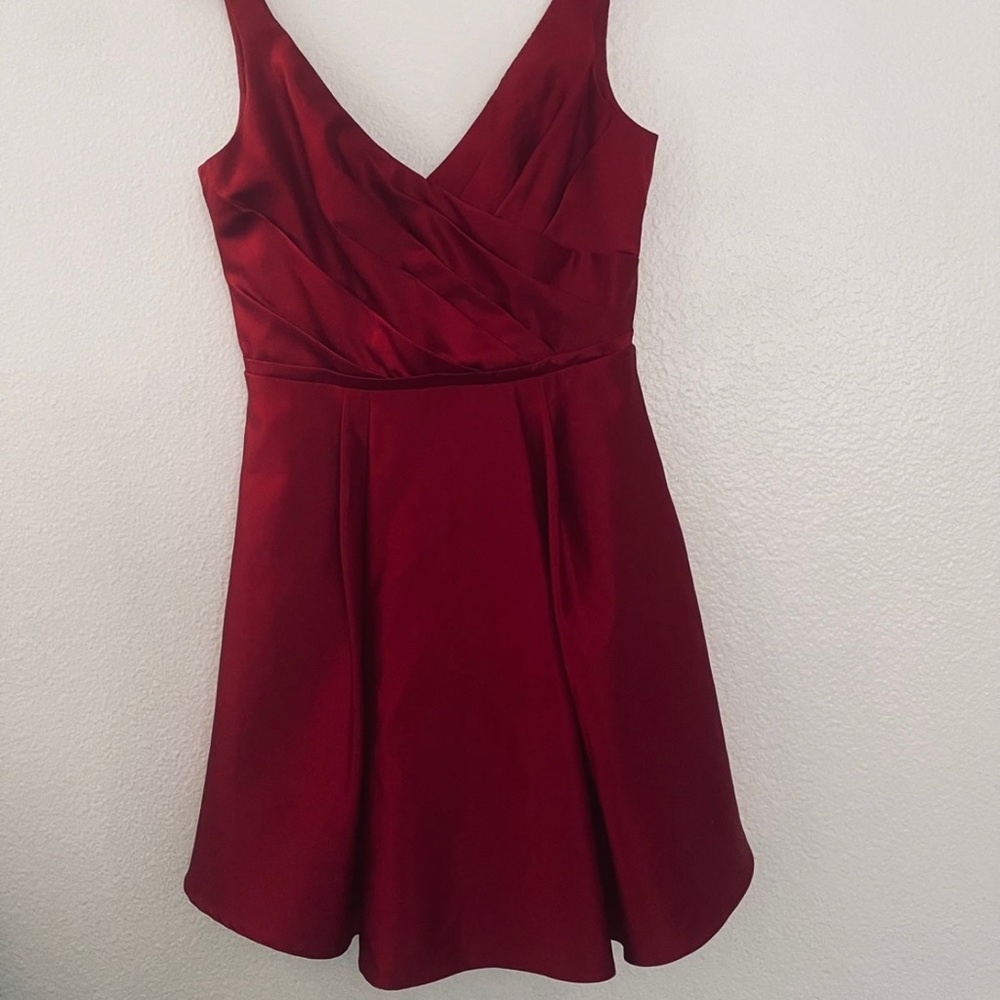 David’s bridal apple red dress